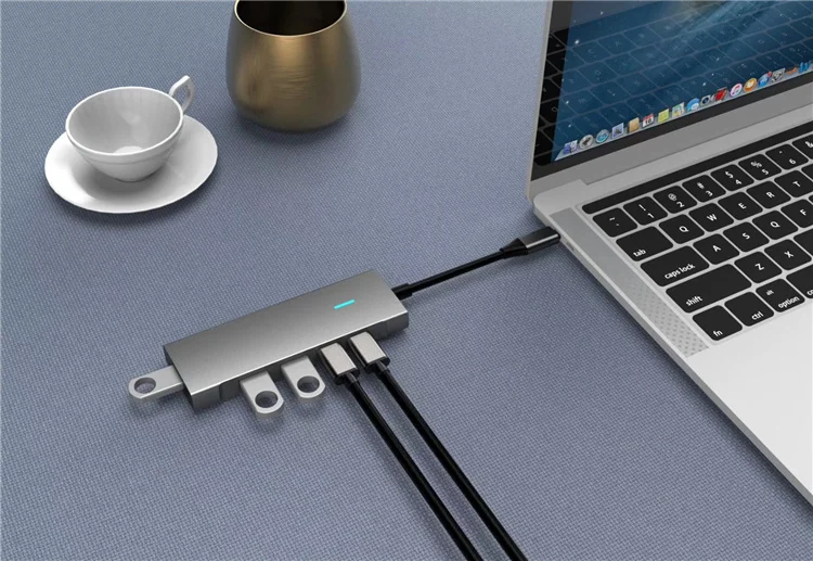 9 in 1 USB C Hub Type C Adapter Docking Station With 4K HDTV/USB-C/USB/SD/TF Card Reader /Audio Ports For Laptop