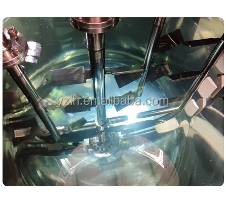 Volume Production Vacuum Emulsifying Mixing Machine With Tilting System And Jacketed Tank Ointment Cream Making Machine