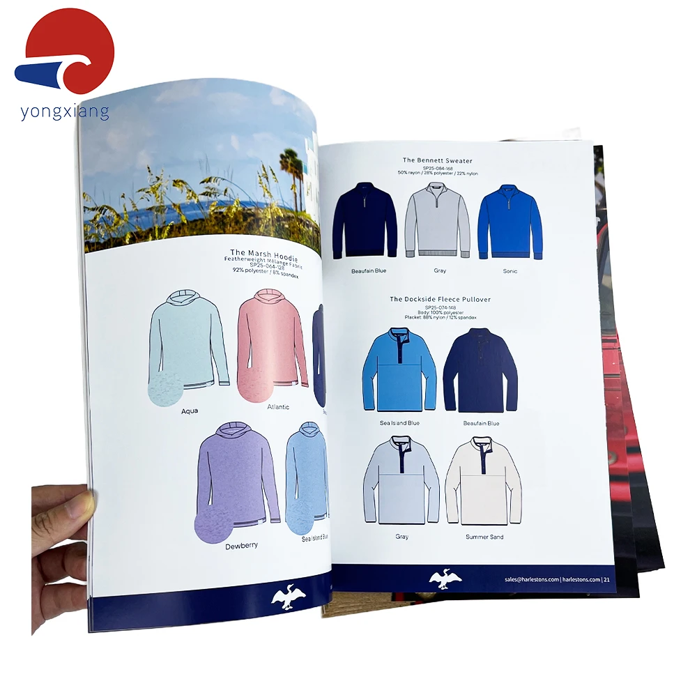wholesale book service catalogue printing custom brochure paperback catalog