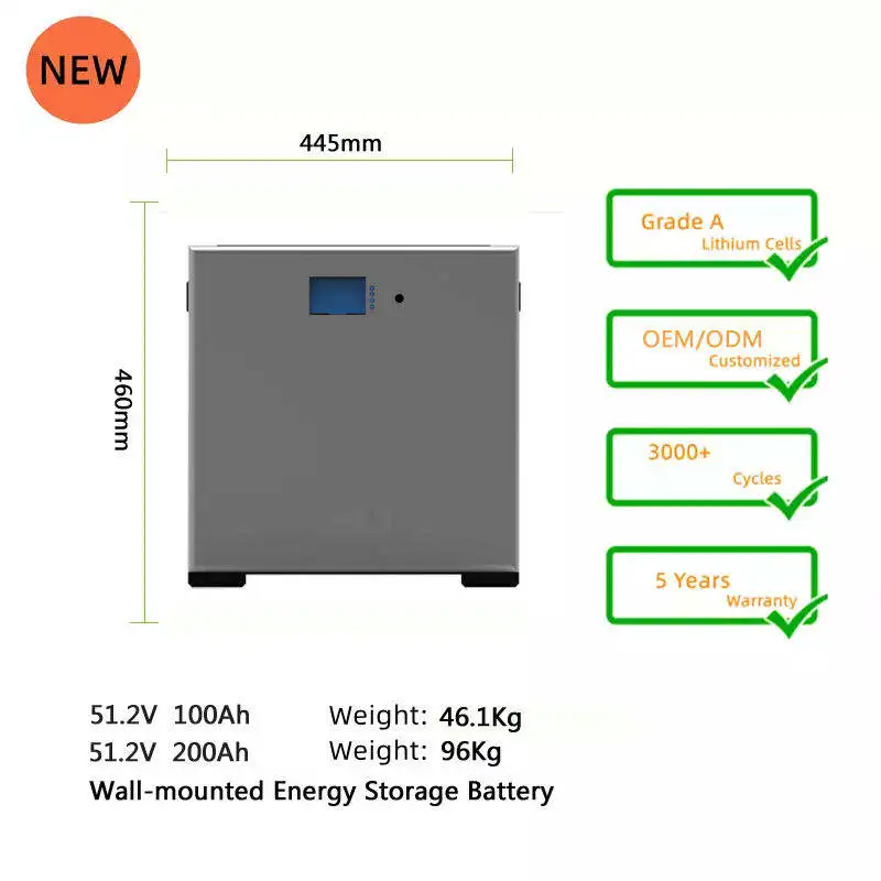 TREND 20Kwh Lithium Powerwall Diy Stacked Home Batteries Gsl 3.5Kw Off Grid Solar Power System