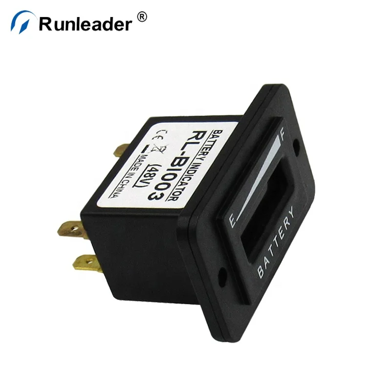 Runleader Battery Charge Discharge Indicator Meter For Golf Carts Digital LED State 12 V 24V 36V 48V 72V Three Color LED Light