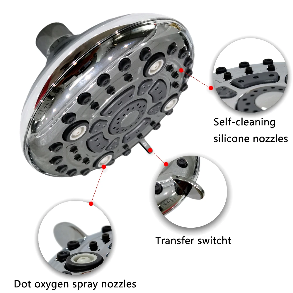 Amazing Brush nickel BN anti scald abs spray plastic bathroom abs overhead shower