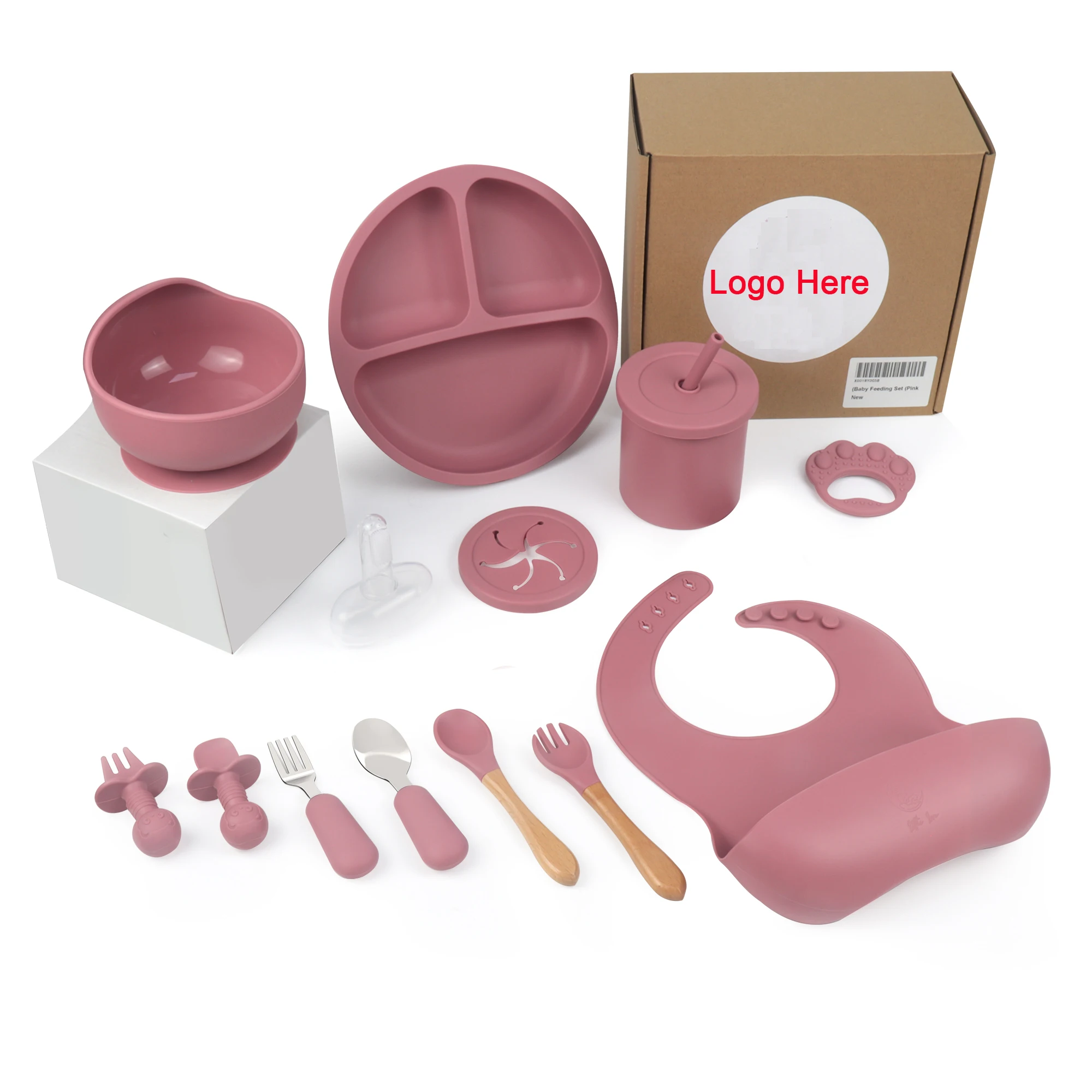 Infant Placemat Bpa Free Tableware Food Grade Eating For Kids Dining Spoon Toddler Dishes Plates Bowl Silicone Baby Feeding Set