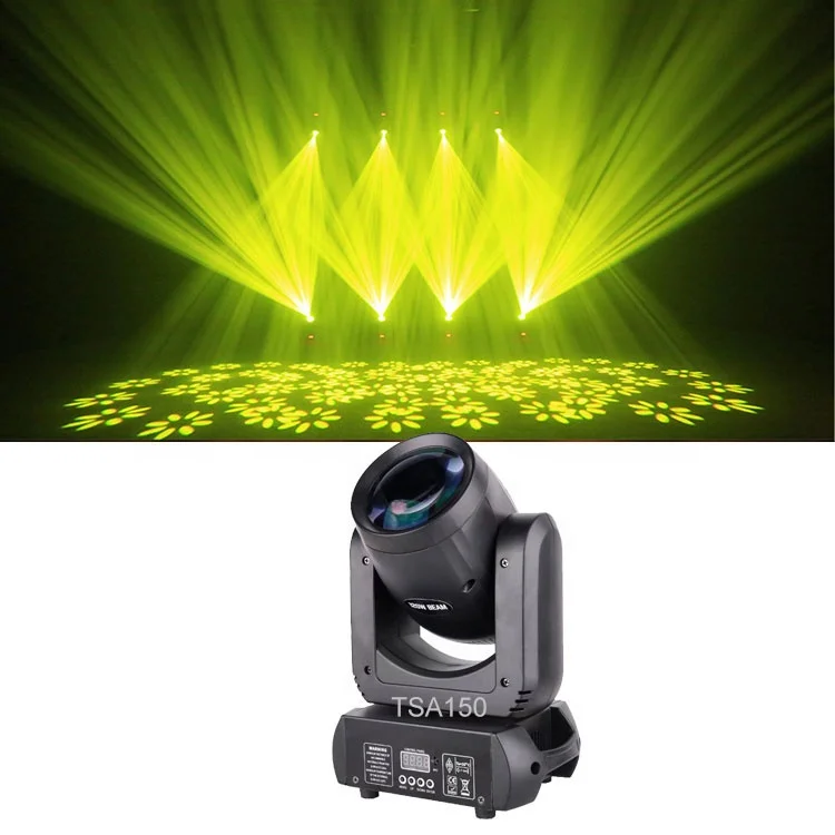 Rainbow Effect Led Spot Gobo Movil Light Sharp Beam Light 360 Degree Infinite Rotation 150W Mini 150w Led Moving Head Spot Light