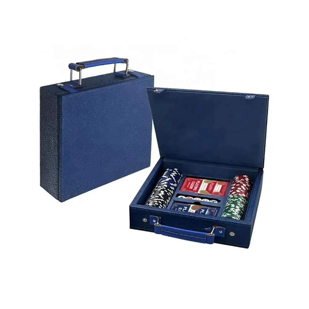 Customer Favorite Portable Storage Poker Box Customized Waterproof Leather Poker Chips Case For Games