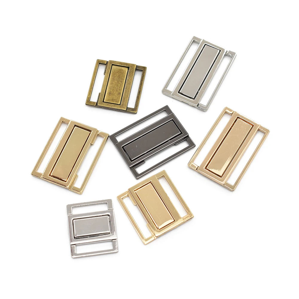 Swimwear Accessories Metal Clasp Bikini Connector Custom Bra Closure Buckle Custom logo Swimwear Hardware for Swimsuit