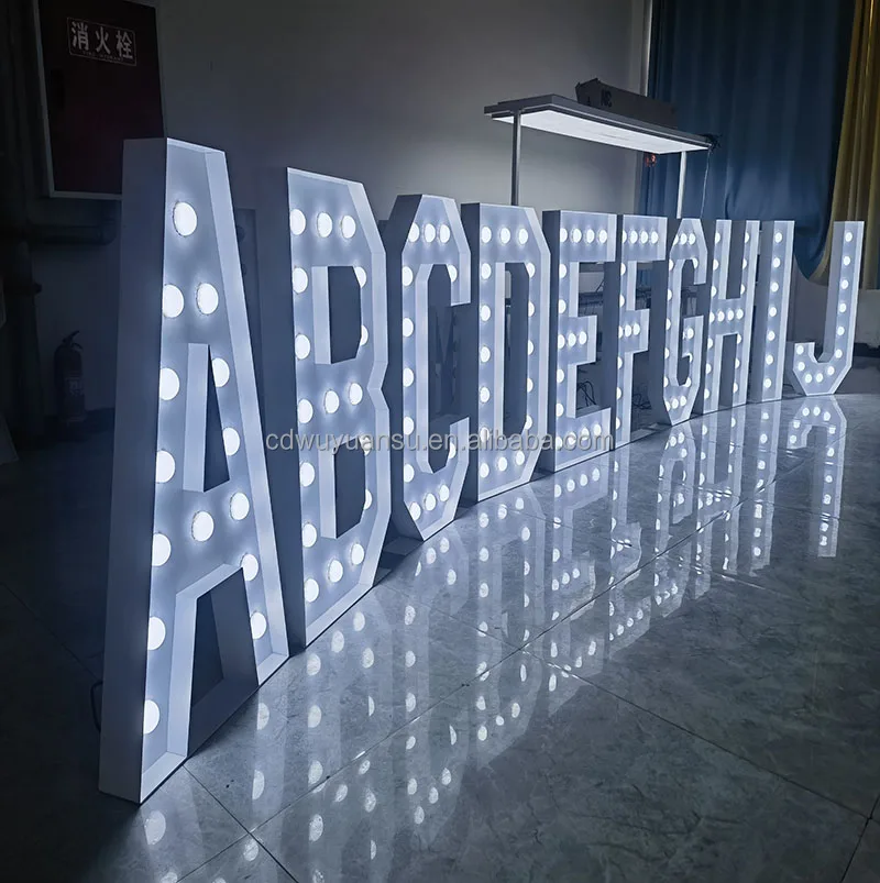 HONGSEN пользовательские водонепроницаемые свадебные Большие Светодиодные цифры огни гигантские световые буквы 3 фута 4 5 футов