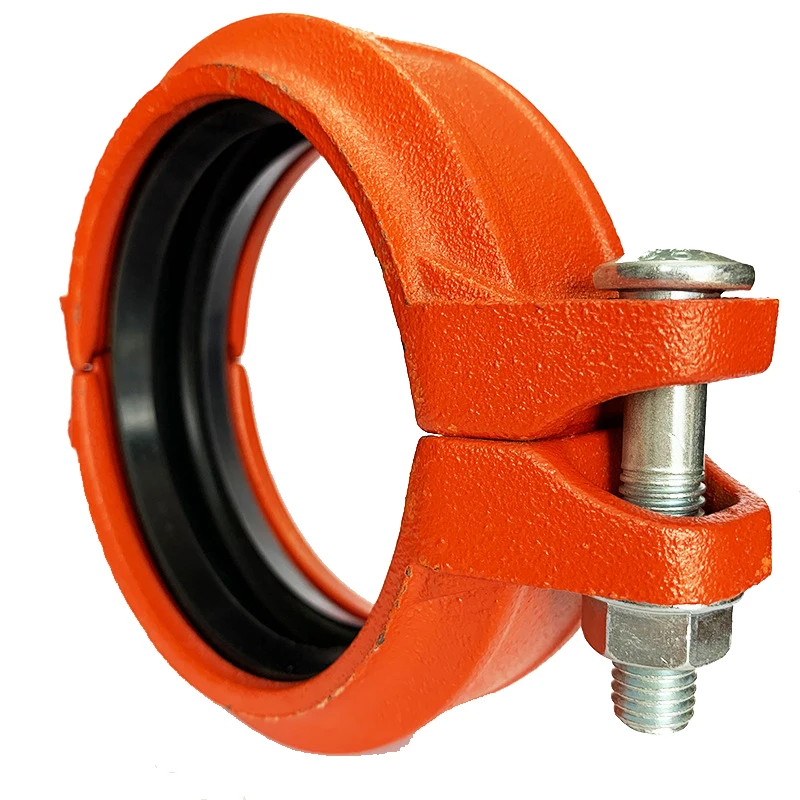 Ductile Iron Grooved Pipe Fittings Grooved Rigid Coupling Floor Flange