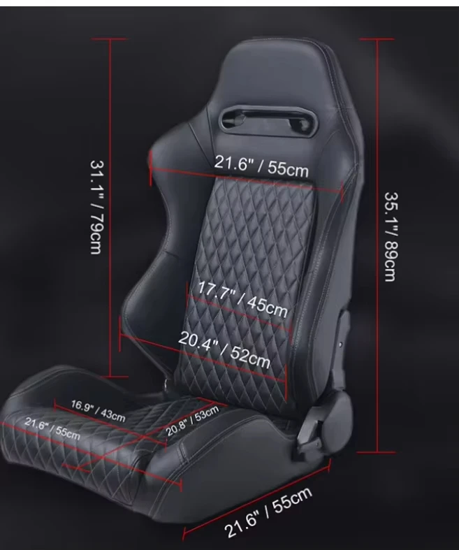 Car sports seat modification with sliding track racing modification car esports simulation driving seat metal frame universal