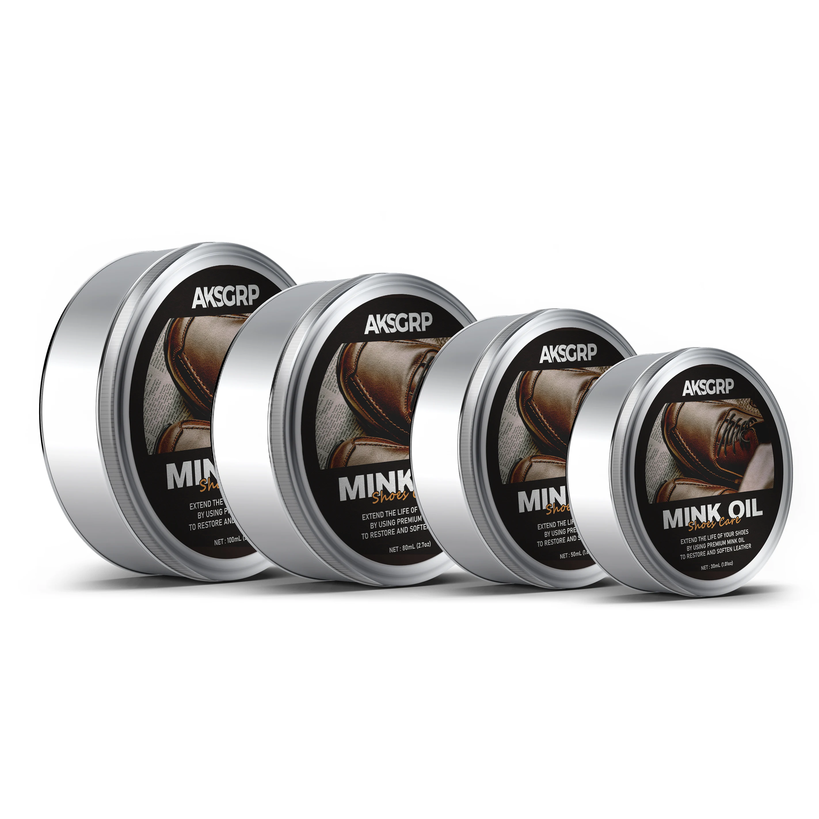 AKSGRP 30ml Leather Shoes Polish Cream Mink Oil for Leather