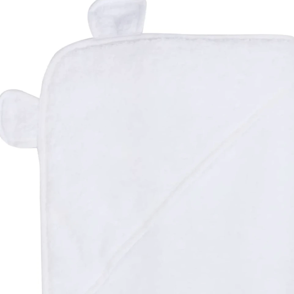 Factory Hot Sale Soft And Absorbent Newborn White 100% Muslin Cotton Hooded Baby Towel Bath Towel With Hood For Babies Infant