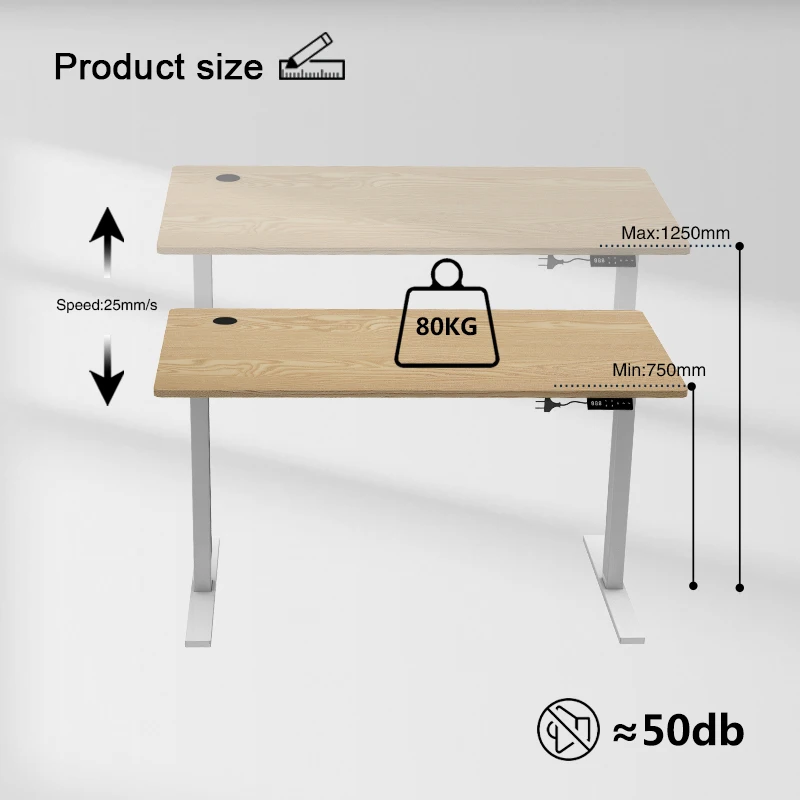 Hot Sale Electric Working Adjustable Sit to Stand Desk Office Modern Computer Lift up Standing Desk