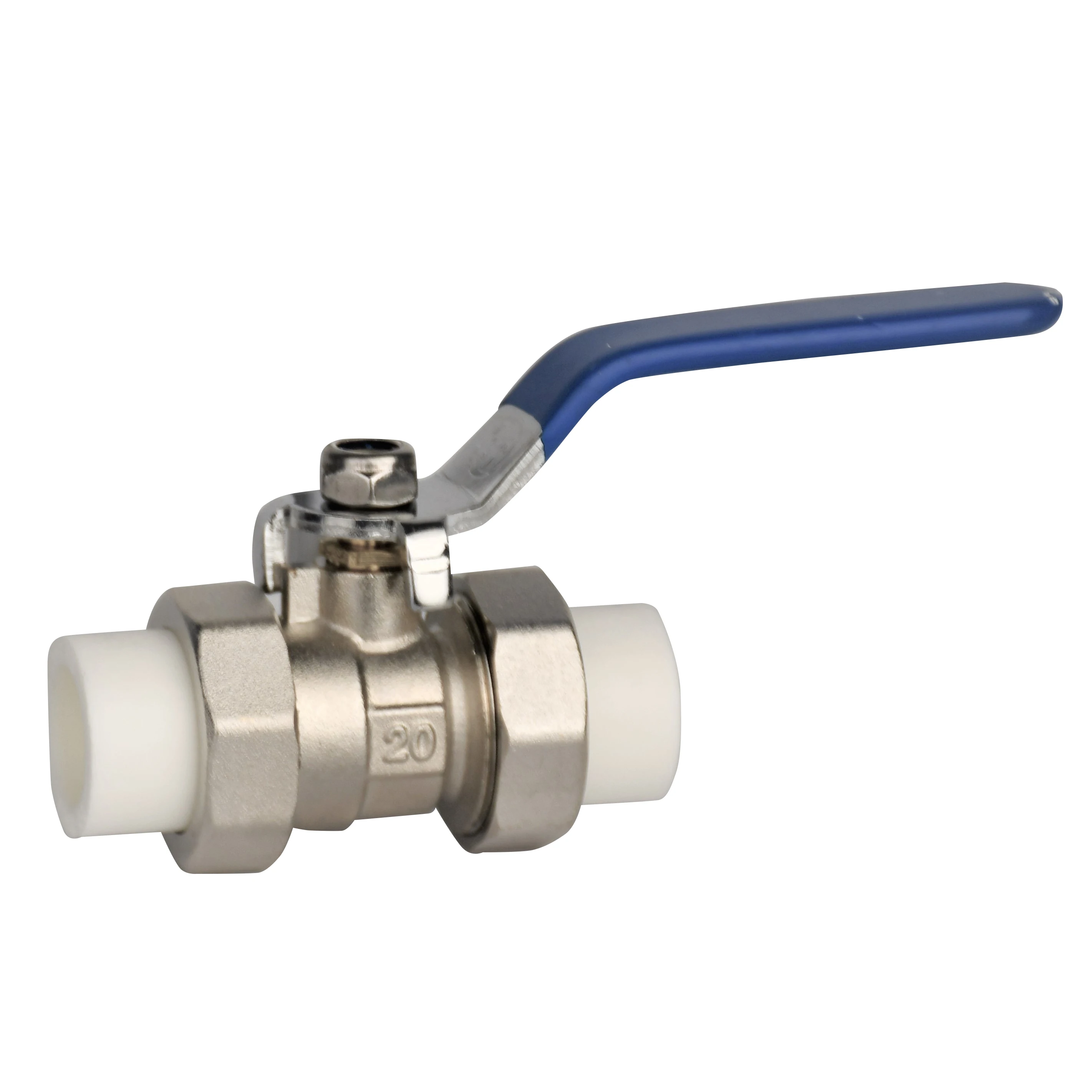 PPR Double Union on-off valve two end hot melt copper ball valve