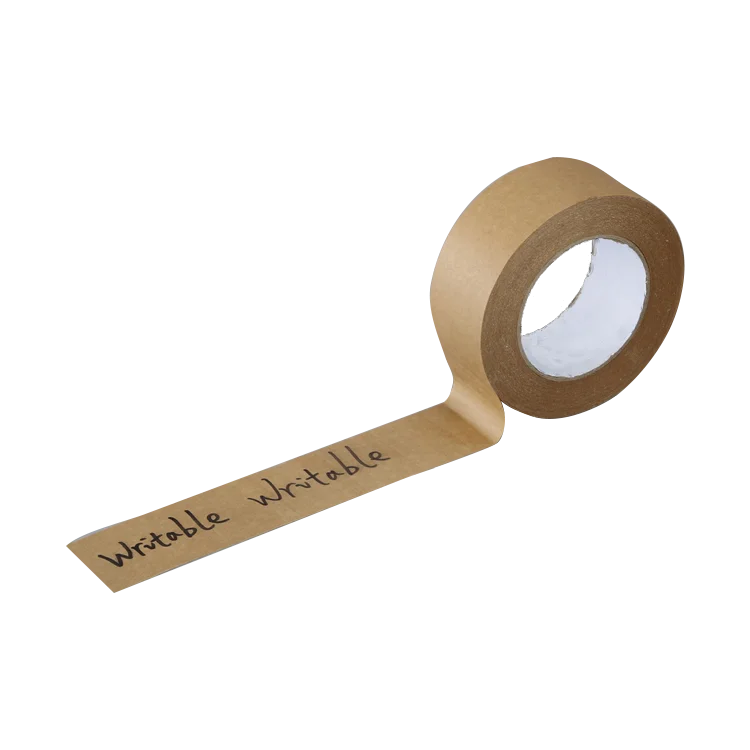 
Hot selling packing sealing adhesive tape kraft paper gummed tape writable kraft paper tape 