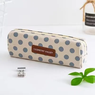 logo student zips pencil bag pencil case Wholesale studentstationery Creative Large Capacity Cloth Pencil Case for Girls School