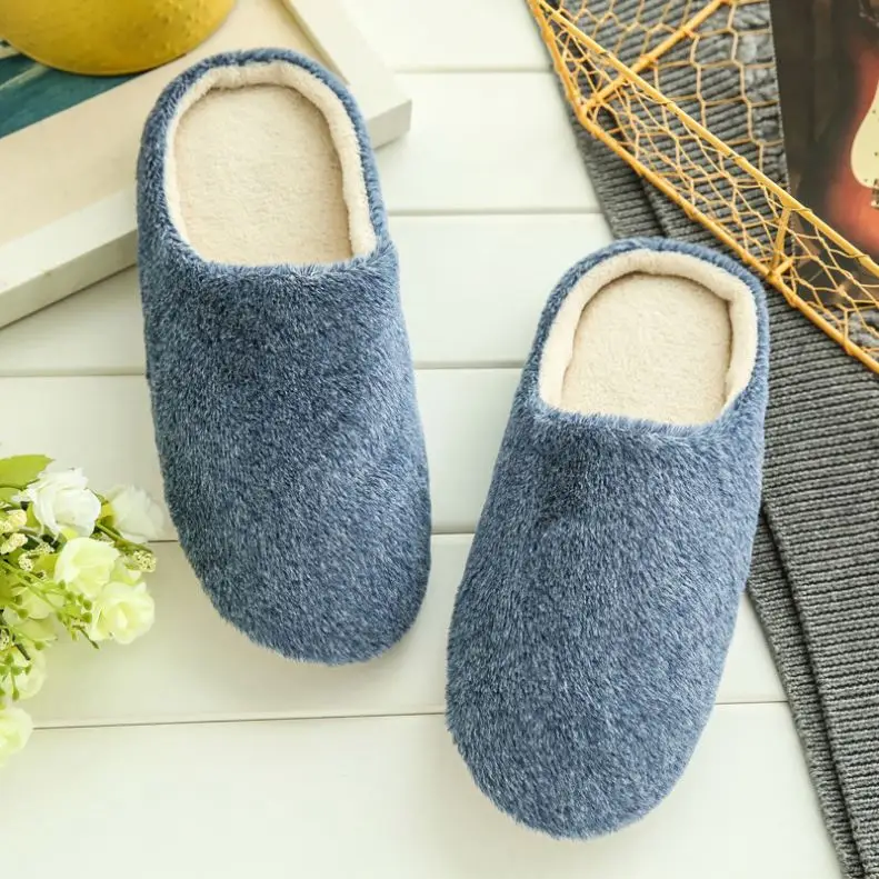 2022 Winter Indoor Women Slippers House Plush Soft Cotton Slippers Non-slip Floor Shoes Home Slippers Women Slides For Bedroom