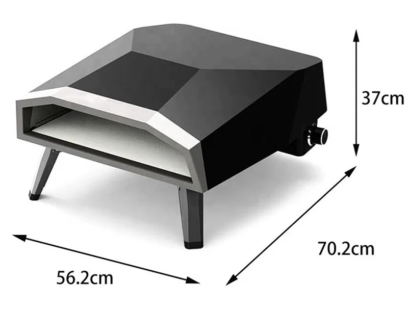 Pizza Oven Gas 16inch Baking Oven Stainless Steel Piezo Ignition Oven Outdoor Commercial Factory Manufacture