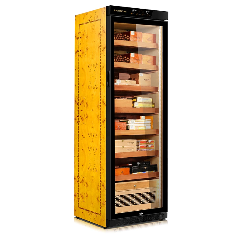 
most popular constant humidity and temperature control cabinet cigar humidifier humidor with america embraco compressor 