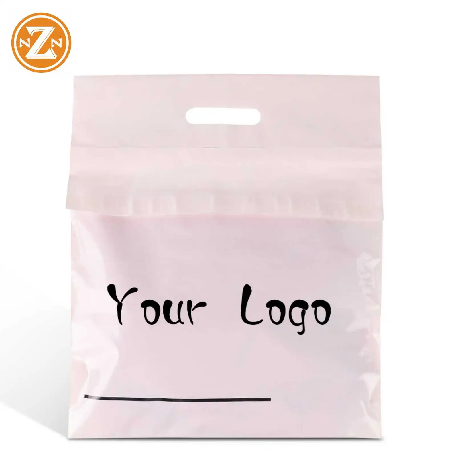 custom logo fashion pink poly mailers courier envelope mailing shipping plastic package bags with handle