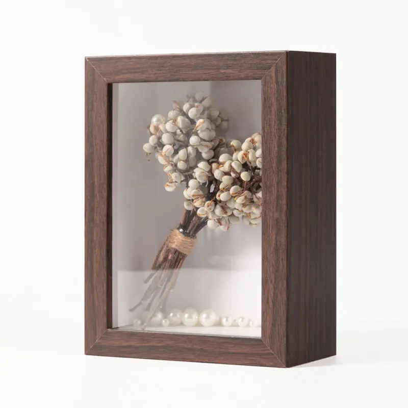 Customized Wholesale Multi-size 3D Deep Insect Display MDF Shadow Box Photo Frames With Glass