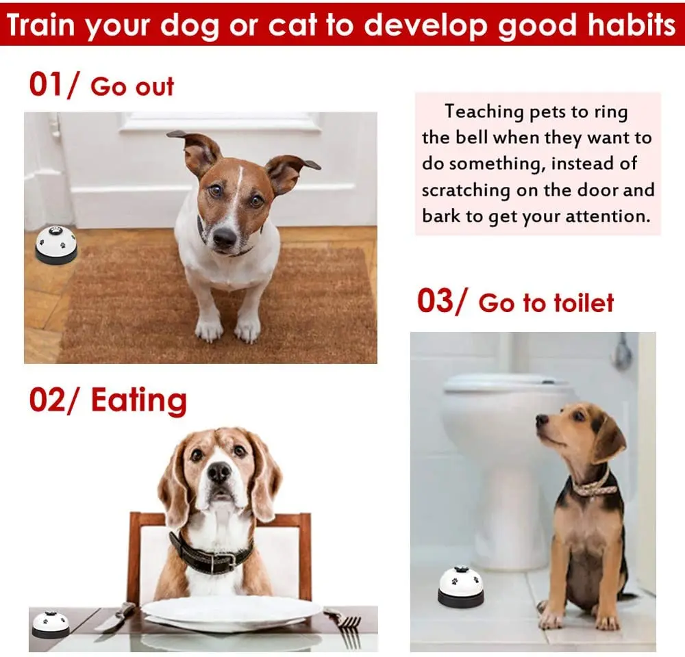 
Wholesale Multi-colored Metal Dog Training Bell Pet Dog Door Bell for Potty Training 