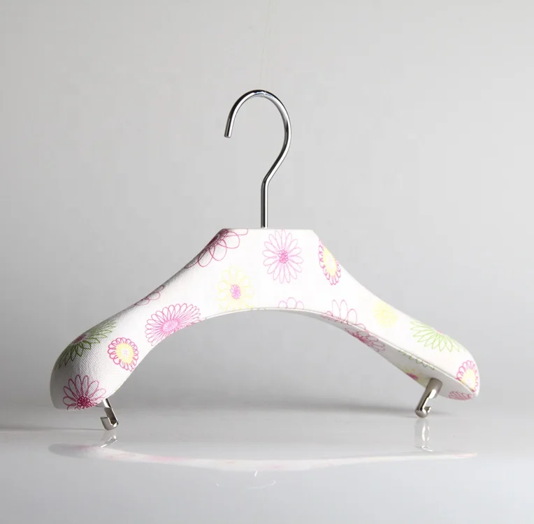 High end wooden hanger wrapped with fabric hanger manufacturer