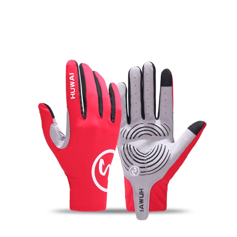Touch screen Silicone Full finger Cycling Running Gloves For Gym Outdoor Sports Exercise Gloves