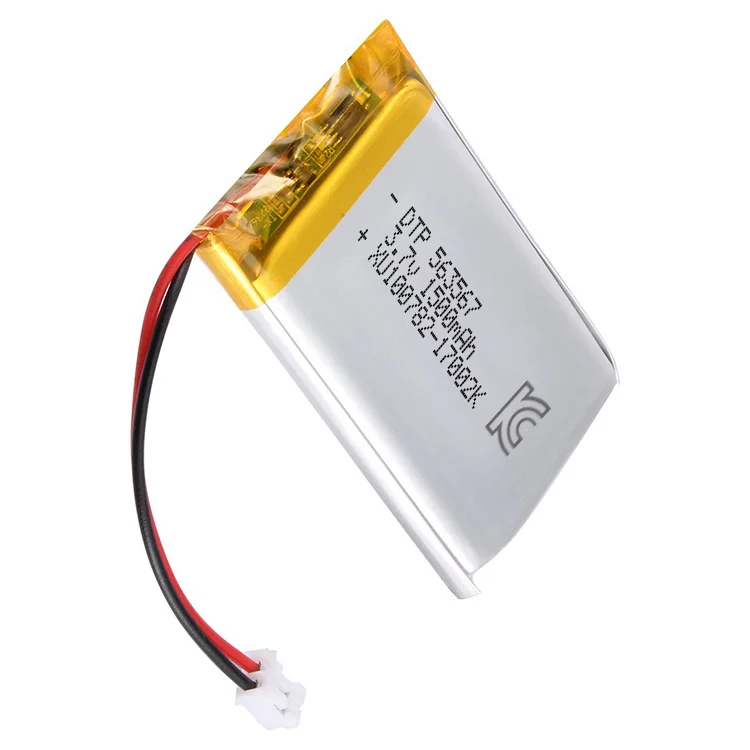 DTP 563567 3.7V 1500mAh Rechargeable Li Polymer Battery Lipo Battery