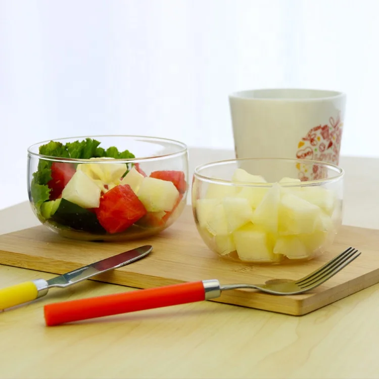 Creative home transparent Nordic small glass bowl simple fruit salad bowl yogurt ice cream dessert bowl