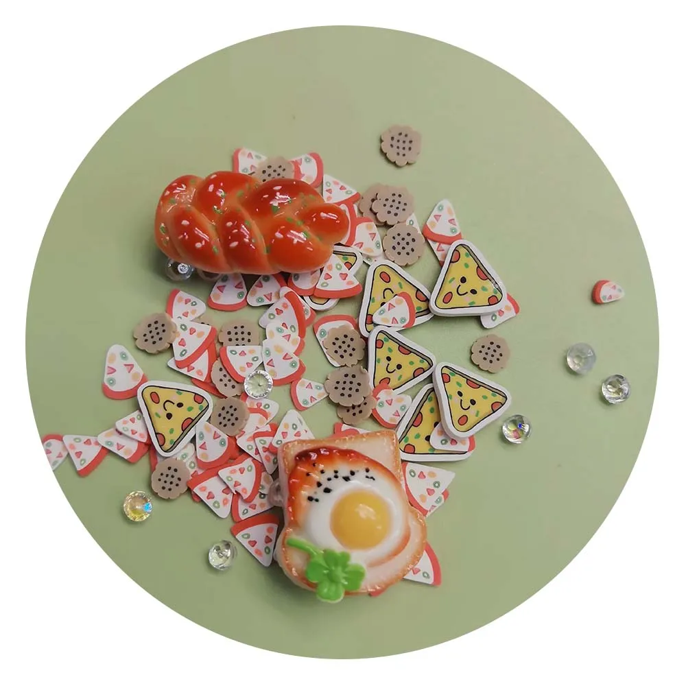 1bag Valentines Day Resin Flower Bread Mold Slime Fillings Polymer Clay Slices Nail Art Decorations Wholesale