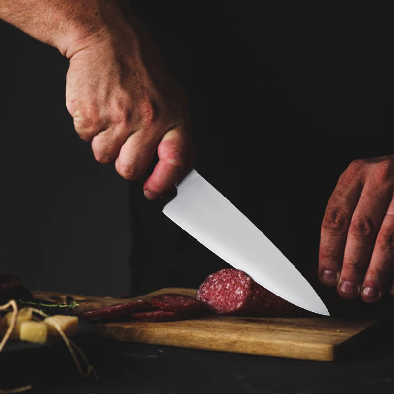 High Grade Type Stainless Steel Kitchen Chef Knife Black Pakka Wood Handle With 5Cr15 Blade Germany Standard