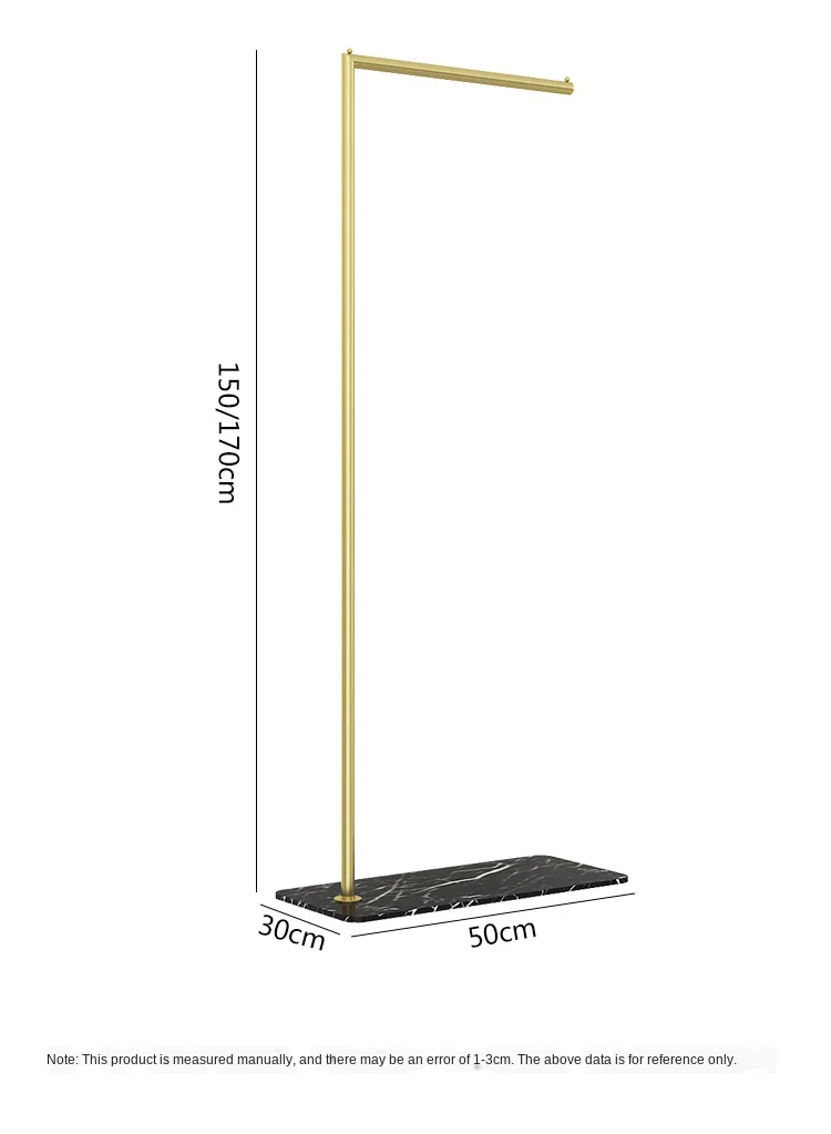 
Golden metal clothes rack floor bedroom decoration storage clothes coat rack 