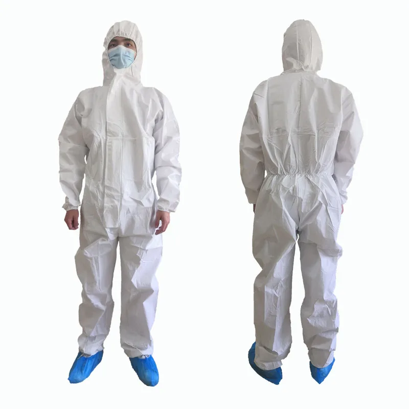 2023 asbestos chemical protective coveralls disposable overalls EN14126 PPE chemical suits for sale