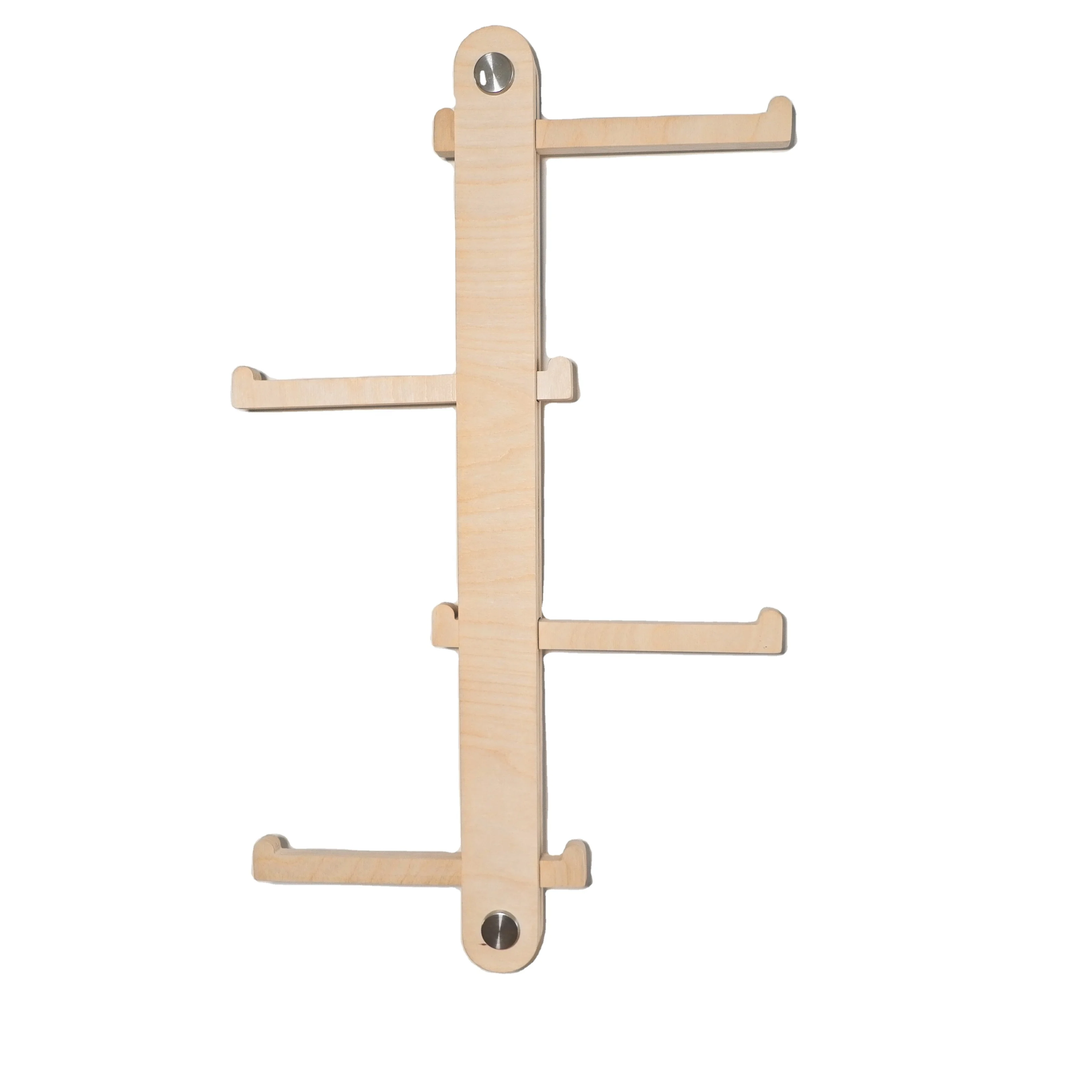 Nursery Wooden Wall Hanger Decor Space Saving Wall Organizer Cloth And Hats Wooden Wall Rack For Babies And Kids