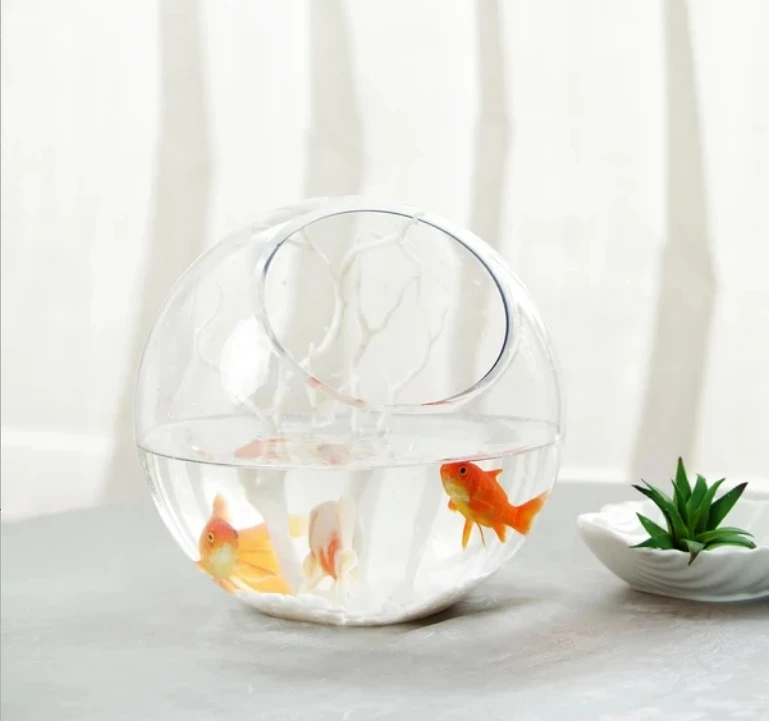 Customized Slant Cut Round Clear Sphere Vase Hobnail Glass Bubble Vase Table Top Candle Holder