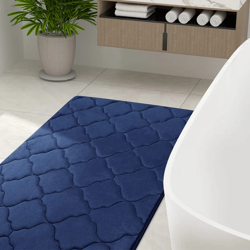 Ultra Soft Absorbent Machine Wash Dry Comfortable Memory Foam Bath Mat Rug for Bathtub Shower
