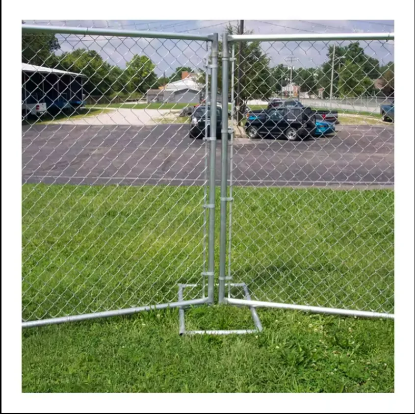 American Galvanized Removable Diamond Chain Link Temp Fencing 6X12 Portable Construction Site Temporary Fence Panel
