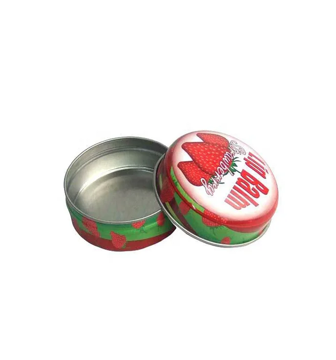 15ml small round lip balm tin container metal can