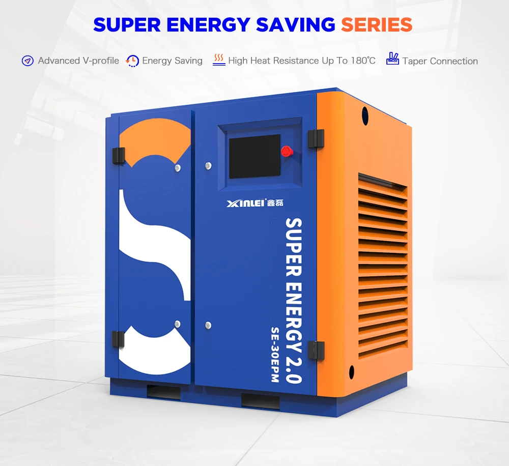 15 Hp 11 кВт стационарный промышленный винтовой воздушный компрессор с резервуаром для осушителя воздуха