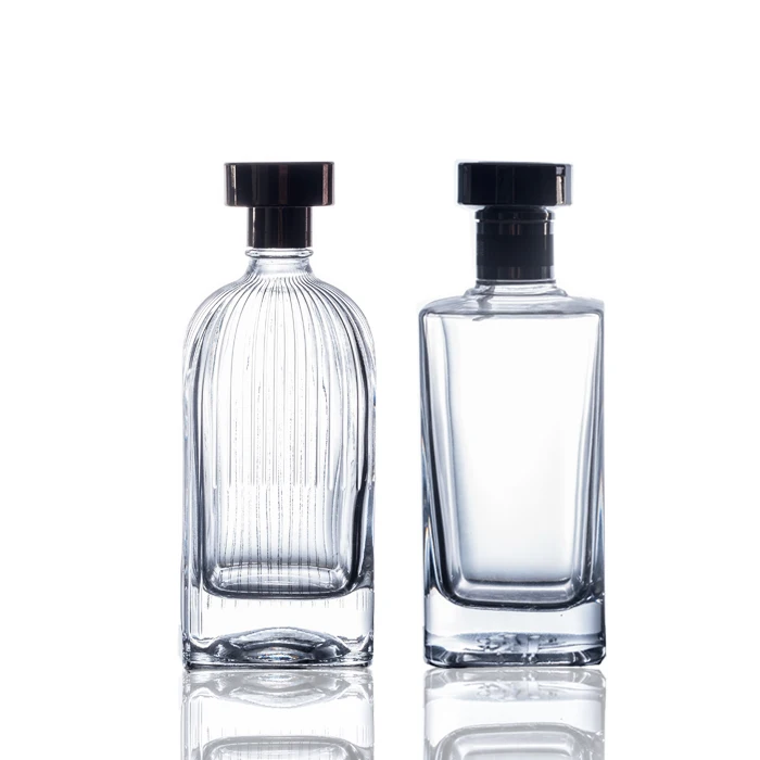 500ml custom design empty square liquor glass bottle