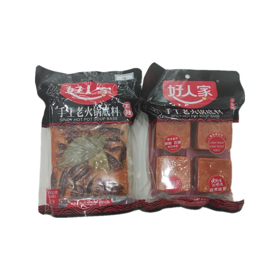 Flavorful handmade traditional hot pot base Chinese Factory Sale hot pot spicy flavor  in large stock