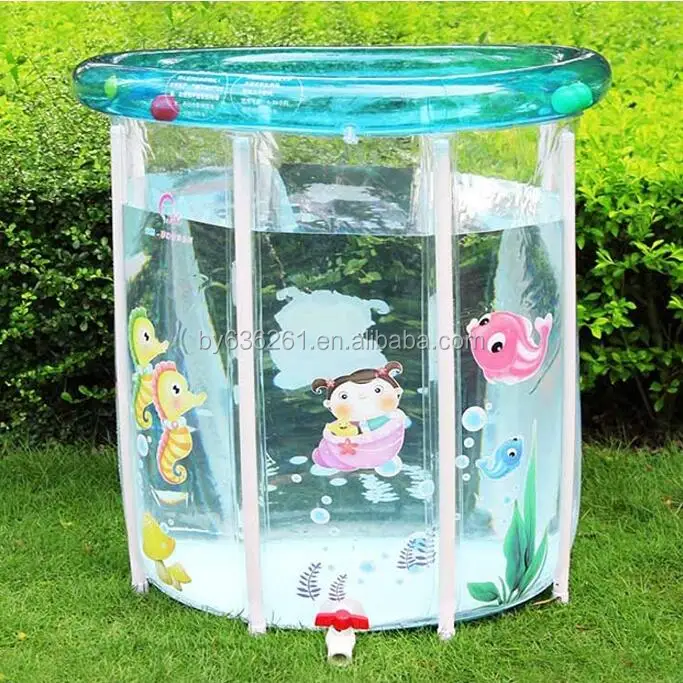 
Plastic Baby Folding Bathtub With High Quality, Transparent Inflatable Baby Folding Bathtub 