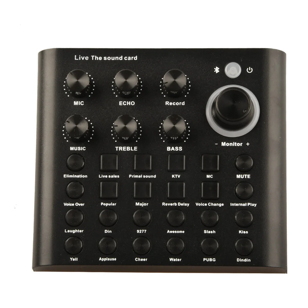 Hot Selling Studio Condenser Microphone Smart Noise Reduction V8P Sound Card For Game Live Audio Sound Cards & Mixers