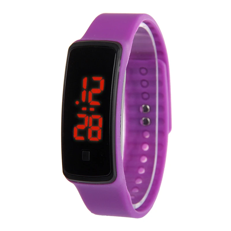 
Children Watch Fashion Silicone Wristband Bracelet Light weight Soft Fitness Sports Men Women LED Watch 