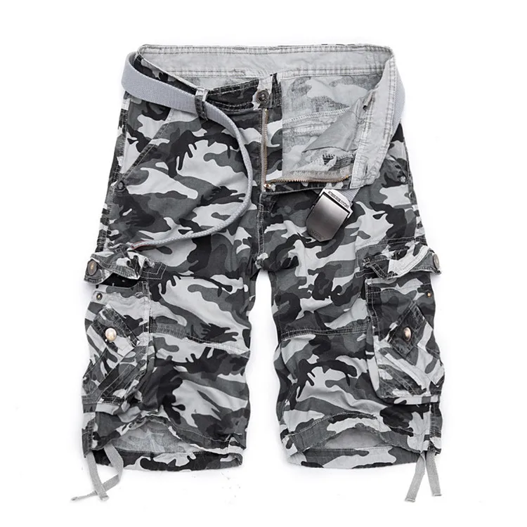 RTSAN-721 Hot selling Causal camo short shorts for summer running Male fashion cargo Cotton camo men pants with big pockets