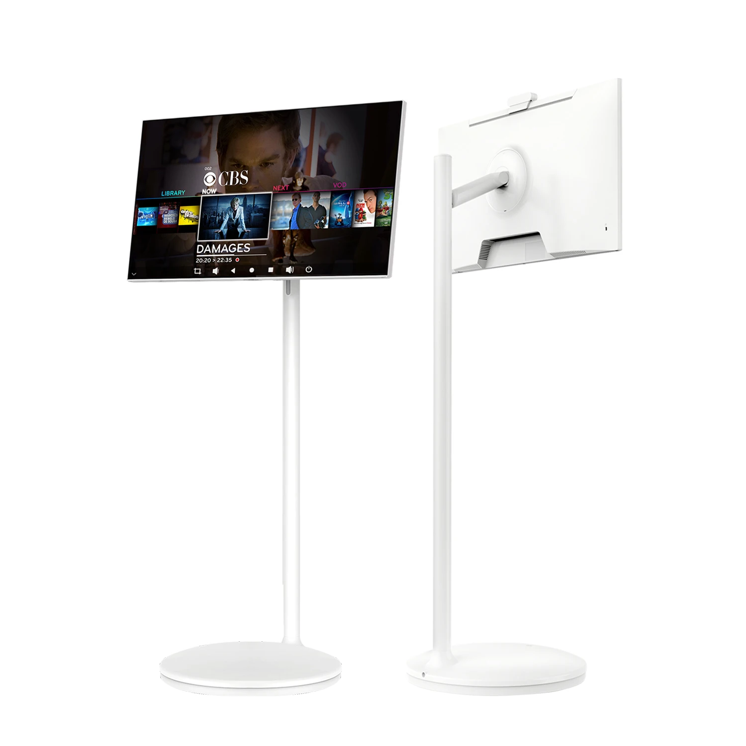 24 Inch Discounted Prices Stand Tv Follow By Me East Leton Movable, Rotatable Film And Television Free Standing Lcd Display