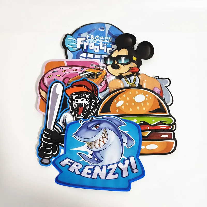 Resealable Black Candy Pouch Aluminum Foil Zipper 3.5g Zip Lock Plastic Pack Child Proof Die Cut 3.5 Custom Mylar Bag