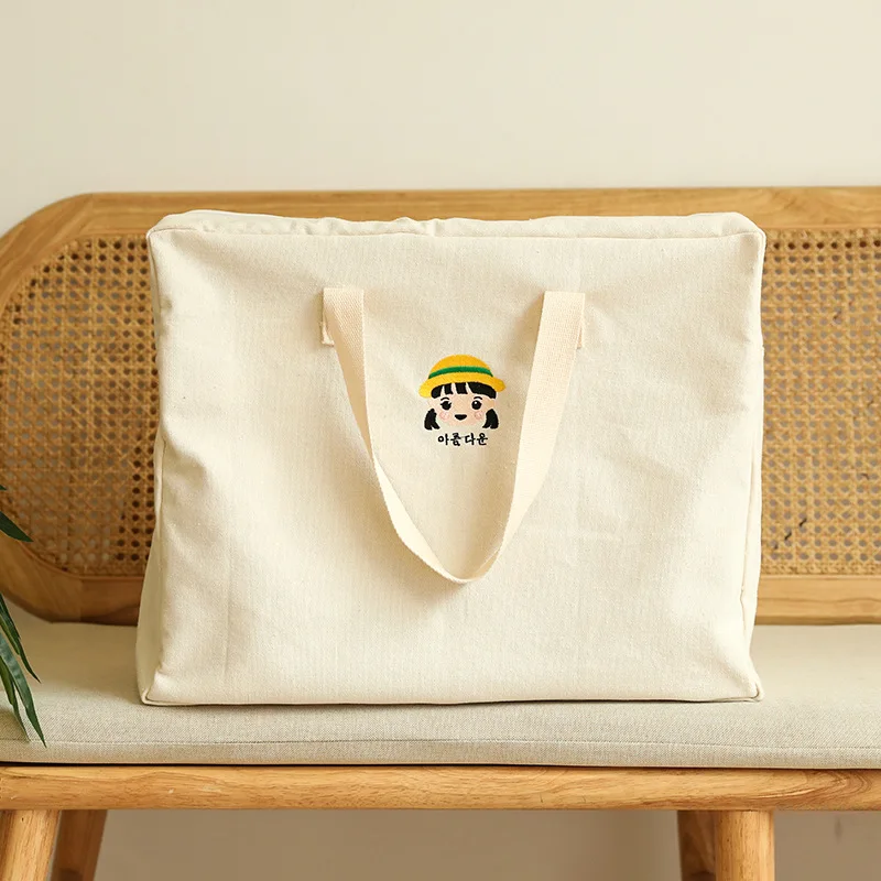 Factory supply cotton linen large capacity toy laundry storage box cute storage bags clothes organizer for children