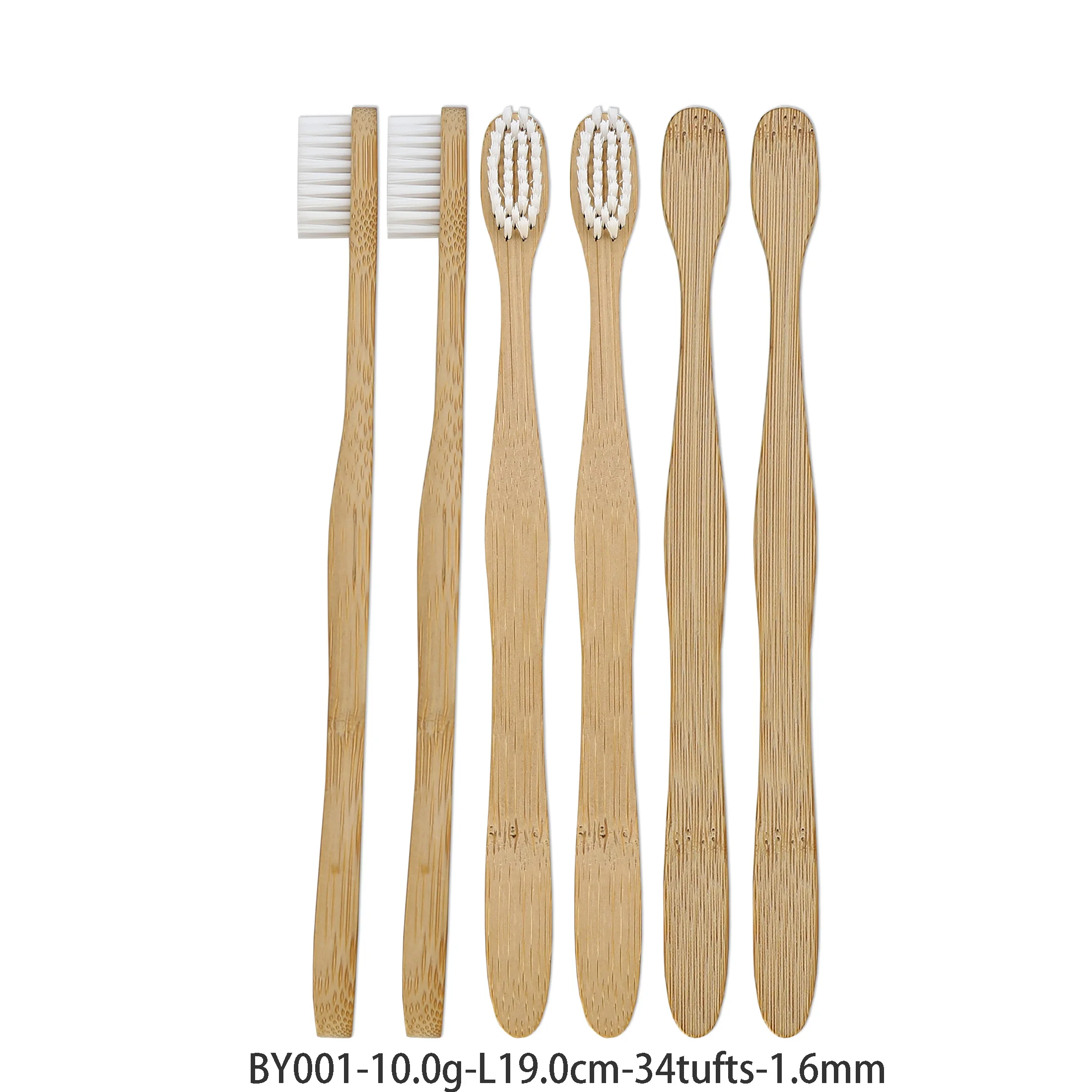 
vegan friendly natural handle biodegradable eco bamboo toothbrush with soft Nylon 1010 Dupont filaments and zero waste package 