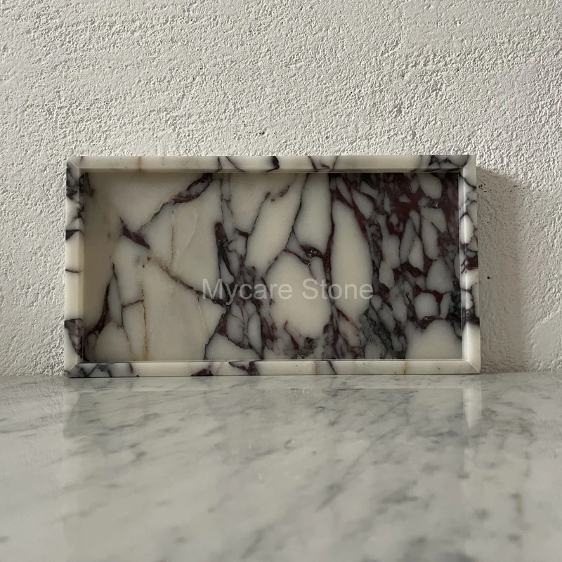 Luxury Marble calacatta viola catchall tray bathroom storage marble jewelry tray